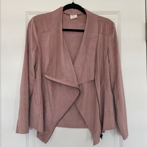 NWT Mote brand suede-like dusty blush blazer